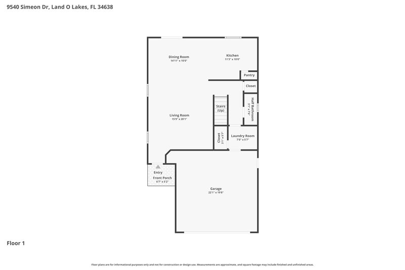 2,385/Mo, 9540 Simeon Drive Land O Lakes, FL 34638 Floor Plan View 2