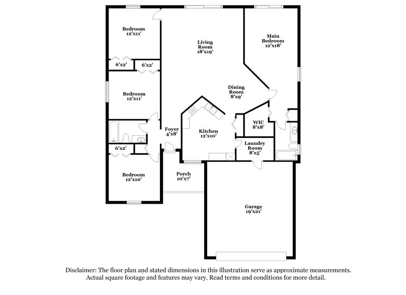 2,260/Mo, 11504 Smokethorn Drive Riverview, FL 33579 Floor Plan View