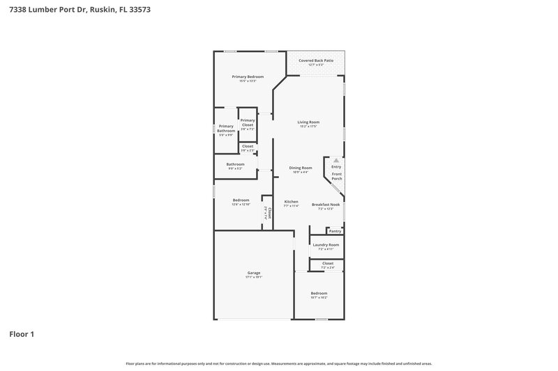 2,030/Mo, 7338 Lumber Port Dr Ruskin, FL 33573 Floor Plan View