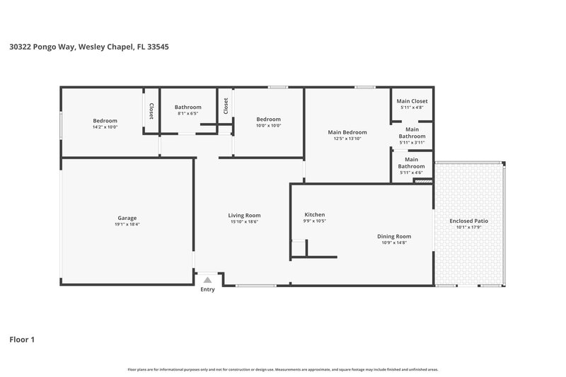 2,045/Mo, 30322 Pongo Way Wesley Chapel, FL 33545 Floor Plan View