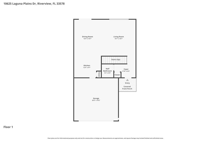 2,280/Mo, 10635 Laguna Plains Drive Riverview, FL 33578 Floor Plan View