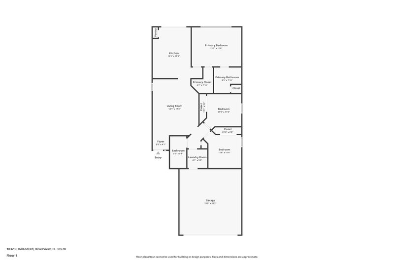 3,170/Mo, 10323 Holland Rd Riverview, FL 33578 Floor Plan View