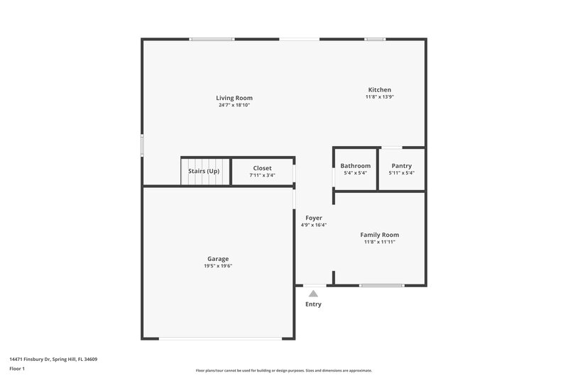 3,600/Mo, 14471 Finsbury Drive Spring Hill, FL 34609 Floor Plan View