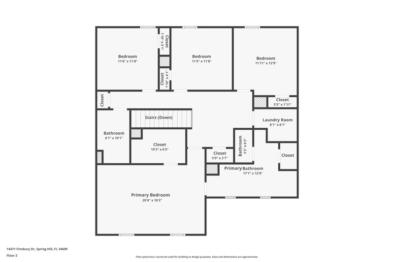 3,600/Mo, 14471 Finsbury Drive Spring Hill, FL 34609 Floor Plan View 2