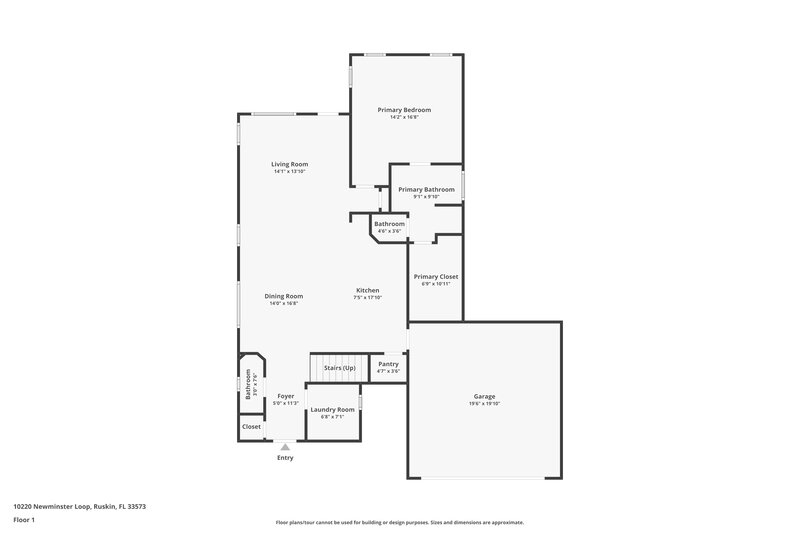 2,315/Mo, 10220 Newminster Loop Ruskin, FL 33573 Floor Plan View