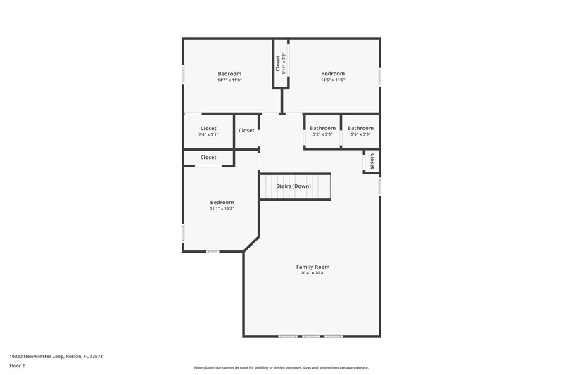 2,315/Mo, 10220 Newminster Loop Ruskin, FL 33573 Floor Plan View 2