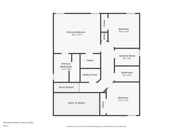 2,235/Mo, 7614 Maroon Peak Dr Ruskin, FL 33573 Floor Plan View 2