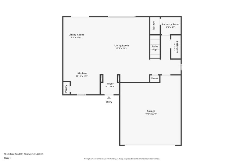 2,115/Mo, 10435 Frog Pond Dr Riverview, FL 33569 Floor Plan View
