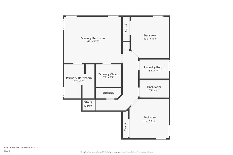 2,030/Mo, 7304 Lumber Port Dr Ruskin, FL 33573 Floor Plan View 2
