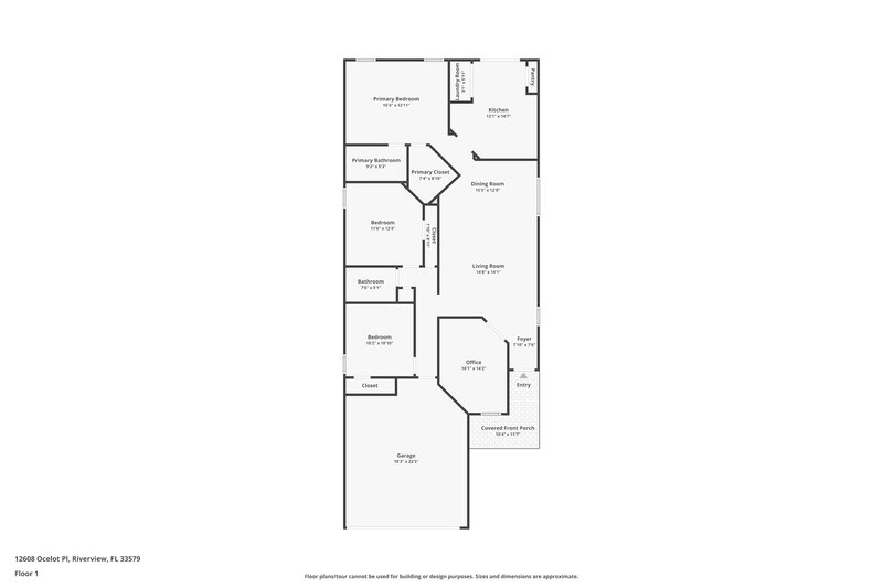 2,150/Mo, 12608 Ocelot Pl Riverview, FL 33579 Floor Plan View