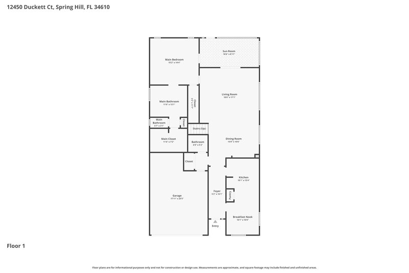 2,340/Mo, 12450 Duckett Ct Spring Hill, FL 34610 Floor Plan View