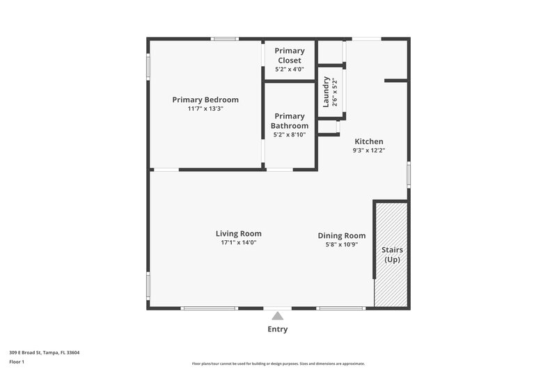 4,180/Mo, 309 E Broad Street Tampa, FL 33604 Floorplan View