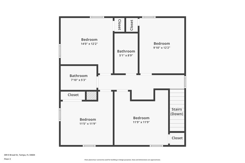 4,180/Mo, 309 E Broad Street Tampa, FL 33604 Floorplan View 2