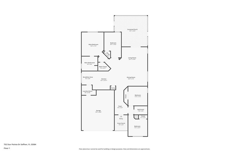 2,680/Mo, 752 Star Pointe Dr Seffner, FL 33584 Floor Plan View