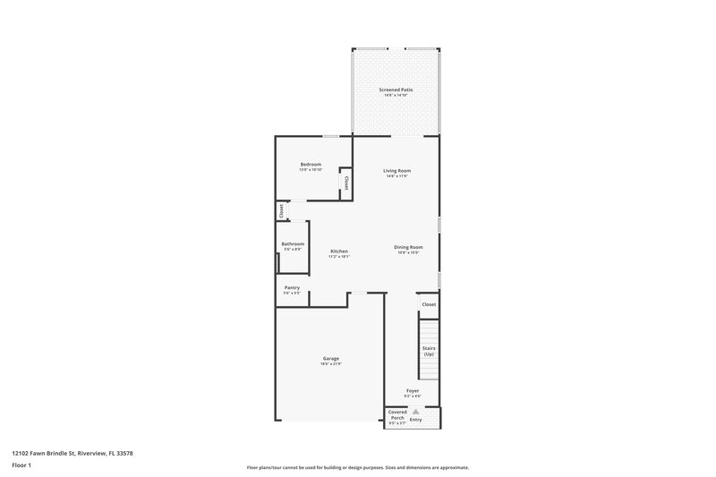 2,485/Mo, 12102 Fawn Brindle St Riverview, FL 33578 Floor Plan View