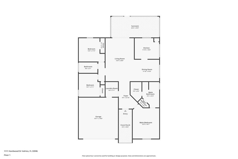 3,910/Mo, 1111 Hardwood Dr Valrico, FL 33596 Floor Plan View