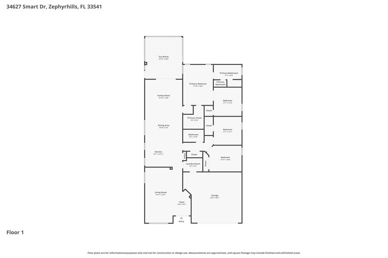 2,245/Mo, 34627 Smart Dr Zephyrhills, FL 33541 Floor Plan View