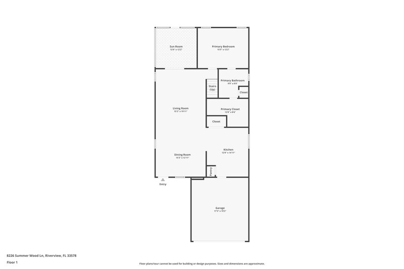 2,440/Mo, 8226 Summer Wood Ln Riverview, FL 33578 Floor Plan View