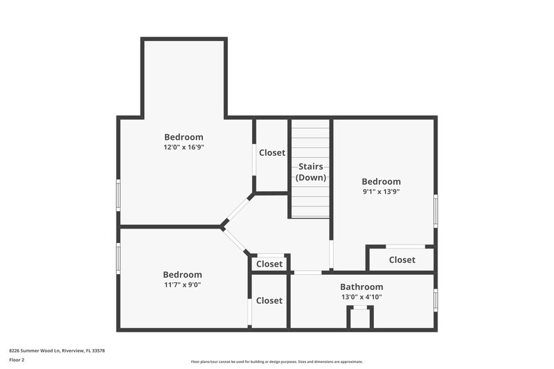 2,440/Mo, 8226 Summer Wood Ln Riverview, FL 33578 Floor Plan View 2