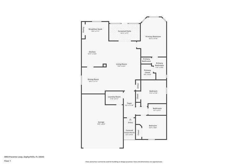 2,285/Mo, 3903 Pacente Loop Wesley Chapel, FL 33543 Floor Plan View