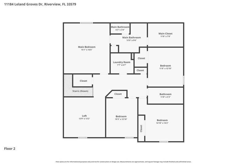 2,680/Mo, 11184 Leland Groves Dr Riverview, FL 33579 Floorplan View 2