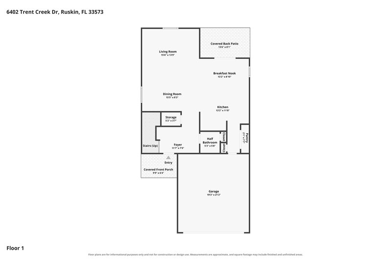 2,275/Mo, 6402 Trent Creek Drive Ruskin, FL 33573 Floor Plan View