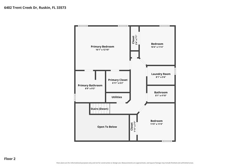 2,275/Mo, 6402 Trent Creek Drive Ruskin, FL 33573 Floor Plan View 2