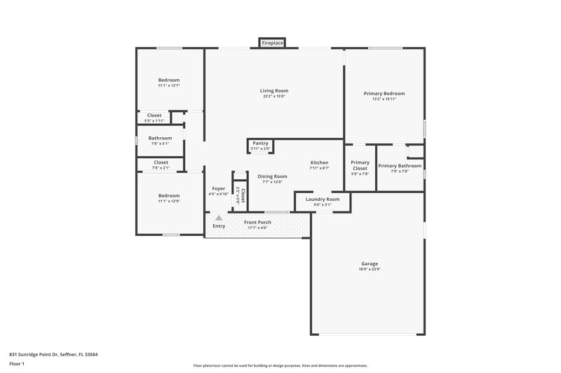 3,530/Mo, 831 Sunridge Point Dr Seffner, FL 33584 Floor Plan View