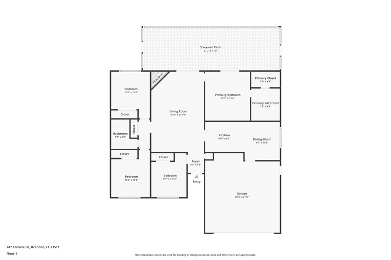 2,210/Mo, 747 Climate Dr Brandon, FL 33511 Floor Plan View