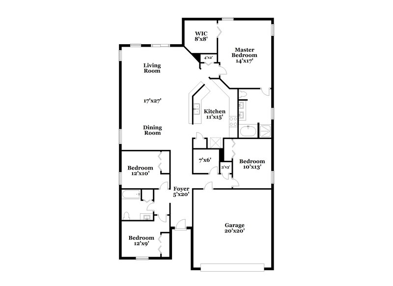 2,580/Mo, 11628 Tangle Stone Dr Gibsonton, FL 33534 Floor Plan View
