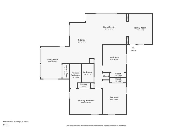 4,220/Mo, 5615 Larimer Dr Tampa, FL 33615 Floor Plan View