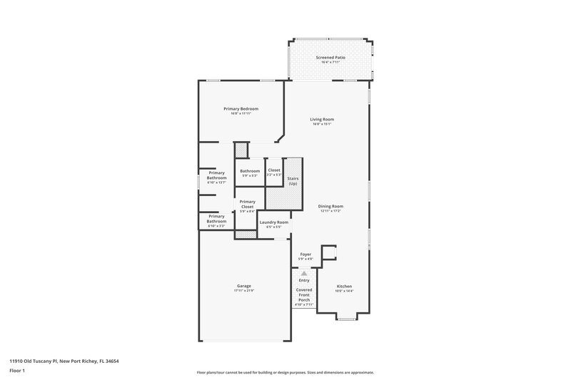 2,130/Mo, 11910 Old Tuscany Pl New Port Richey, FL 34654 Floor Plan View