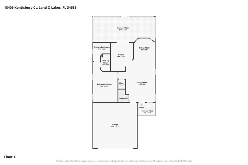 2,290/Mo, 18409 Kentisbury Ct Land O Lakes, FL 34638 Floor Plan View
