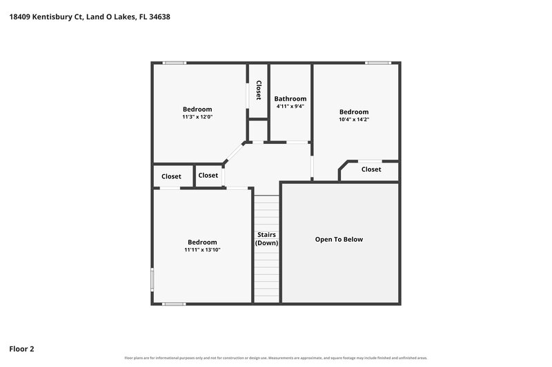 2,290/Mo, 18409 Kentisbury Ct Land O Lakes, FL 34638 Floor Plan View 2