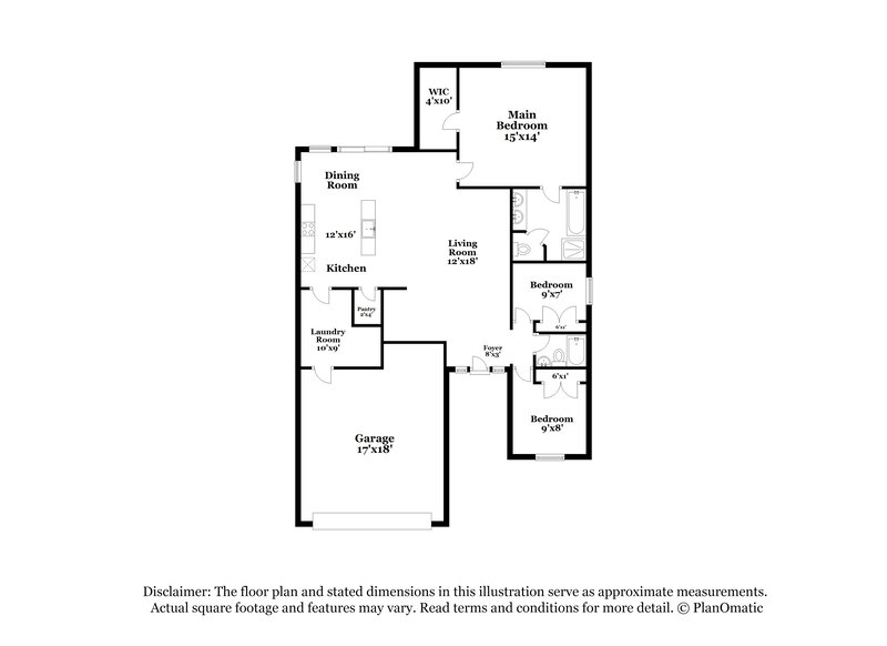 2,110/Mo, 11421 Warren Oaks Pl Riverview, FL 33578 Floor Plan View
