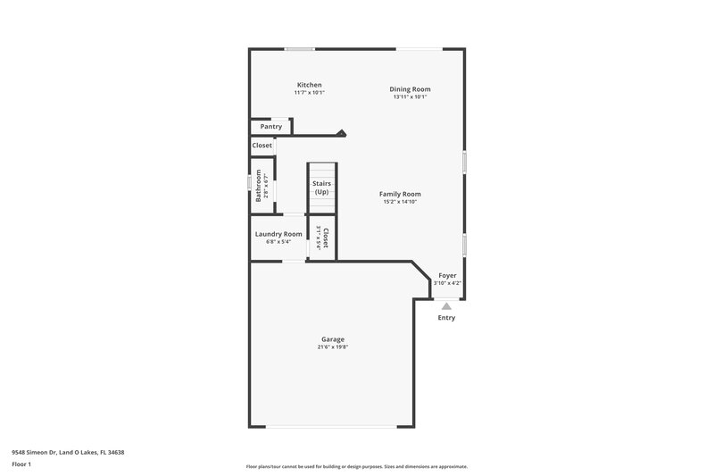 2,210/Mo, 9548 Simeon Dr Land O Lakes, FL 34638 Floor Plan View
