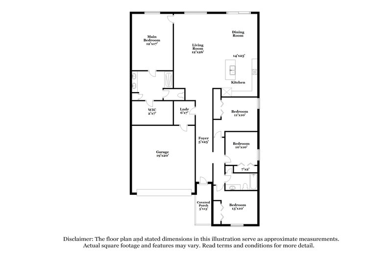 2,315/Mo, 1585 Blue Rose Dr Ruskin, FL 33570 Floor Plan View
