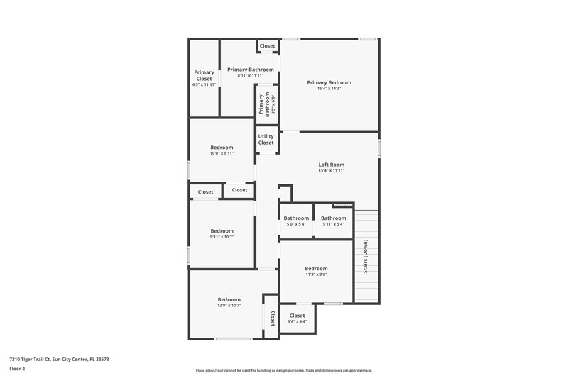 2,280/Mo, 7310 Tiger Trail Ct Sun City Center, FL 33573 Floor Plan View 2