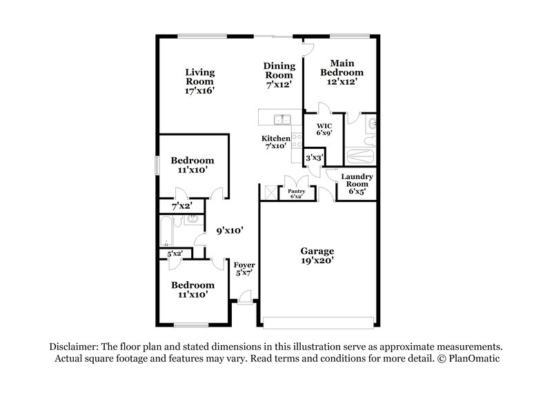 2,110/Mo, 11702 Miracle Mile Dr Riverview, FL 33578 Floor Plan View