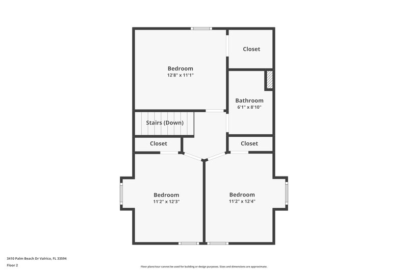 2,060/Mo, 3410 Palm Beach Dr Valrico, FL 33594 Floor Plan View 2