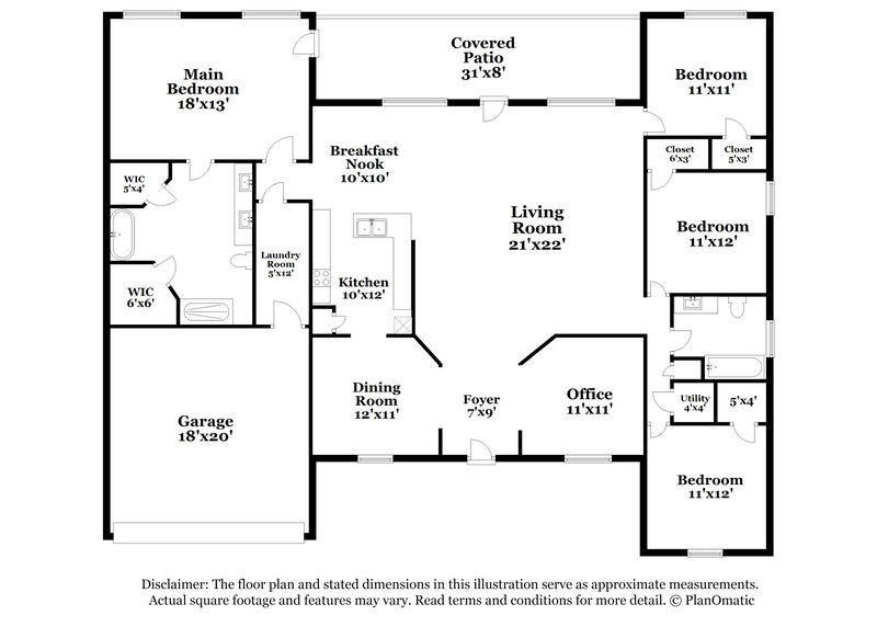 2,330/Mo, 2378 Dog Leg Ct Brooksville, FL 34604 Floor Plan View