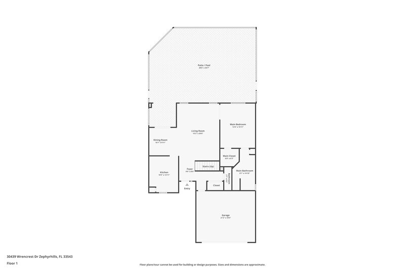 2,295/Mo, 30439 Wrencrest Dr Wesley Chapel, FL 33543 Floor Plan View