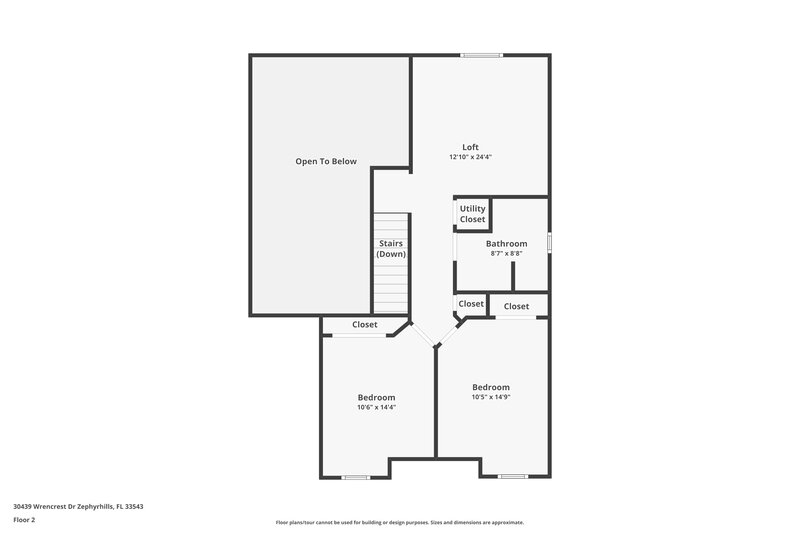 2,295/Mo, 30439 Wrencrest Dr Wesley Chapel, FL 33543 Floor Plan View 2