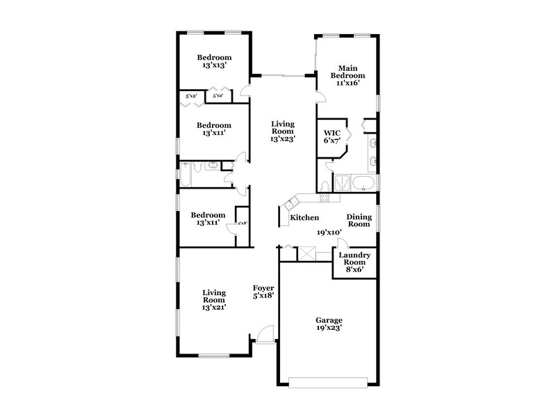 2,320/Mo, 11121 Rodeo Ln Riverview, FL 33579 Floor Plan View