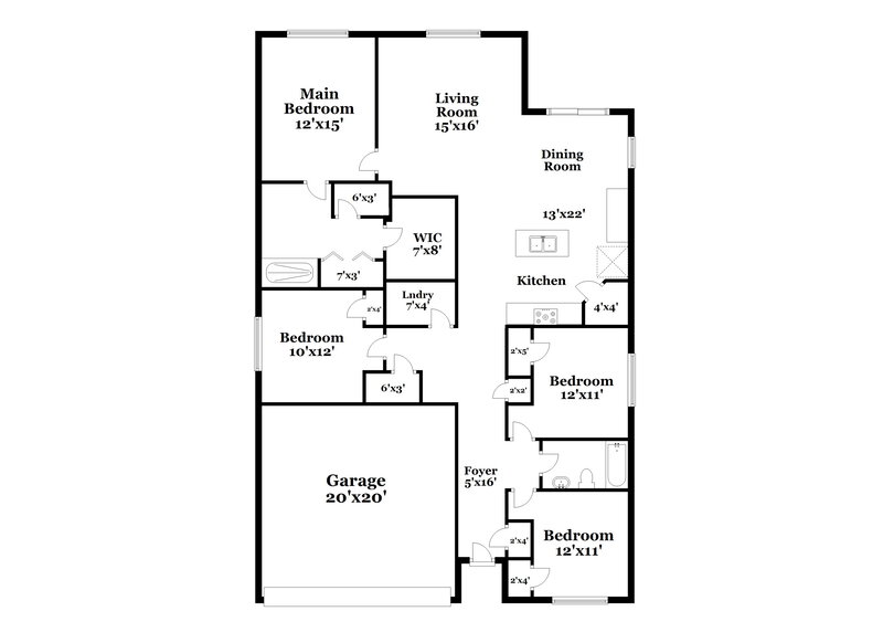 1,895/Mo, 15418 Gopher Trop Pl Sun City Center, FL 33573 Floor Plan View
