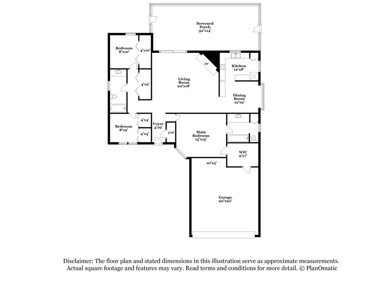 2,545/Mo, 7127 Hollowell Dr Tampa, FL 33634 Floor Plan View