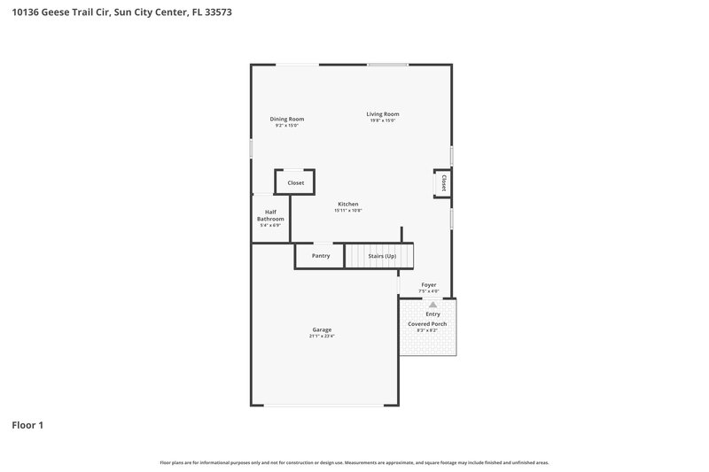 2,290/Mo, 10136 Geese Trail Cir Sun City Center, FL 33573 Floor Plan View