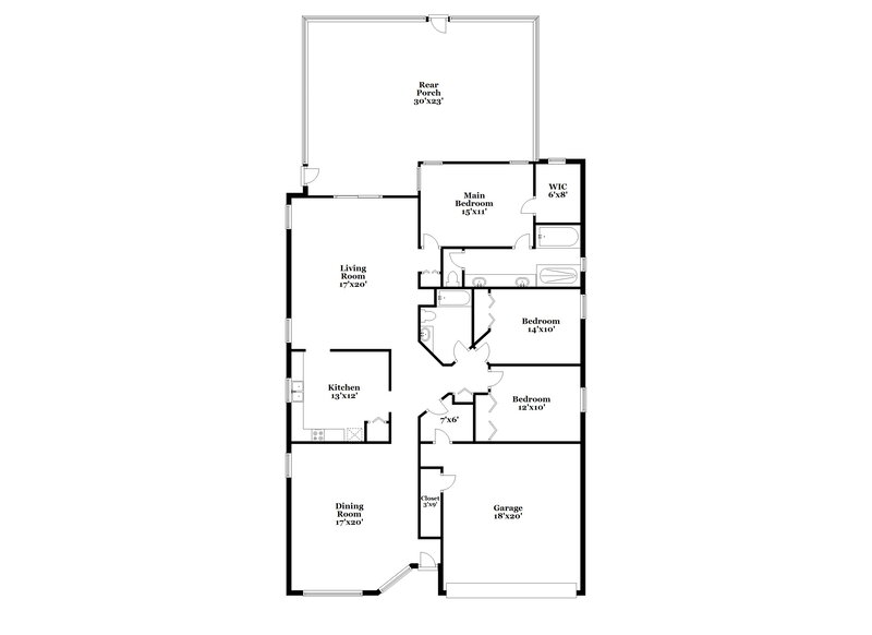 2,490/Mo, 12520 Herons Path Pl Riverview, FL 33578 Floor Plan View