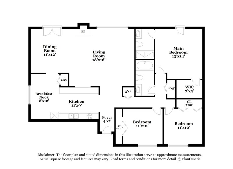 2,100/Mo, 1443 Piney Branch Cir Valrico, FL 33594 Floor Plan View