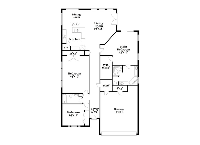 2,325/Mo, 210 Montara Drive Seffner, FL 33584 Floor Plan View
